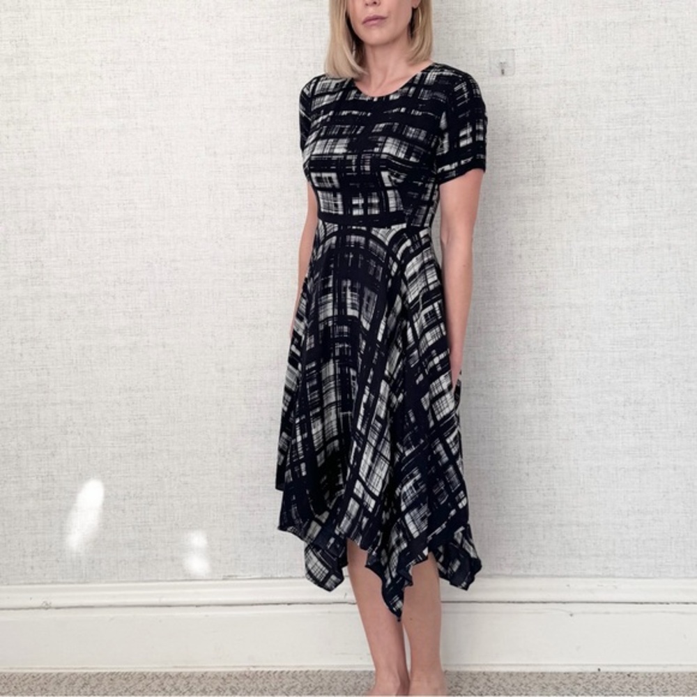 Corey Lynn Calter Monochrome Patterned Dress